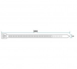 Хомут-стяжка 300х3,6 мм REXANT (07-0300) белый, 100 шт