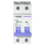 Автоматический выключатель DrFERZ FMB-C 6kA 2P 10A тип С (00071)