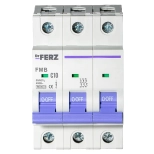 Автоматический выключатель DrFERZ FMB-C 6kA 3P 10A тип С (00084)