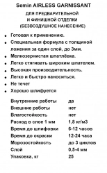 Шпатлевка SEMIN AIRLESS GARNISSANT (синяя крышка) 20 кг