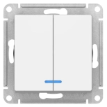 Выключатель 2-кл с подсветкой Systeme Electric AtlasDesign ATN000153