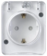 Розетка IP54 с/з и шторками Systeme Electric AtlasDesign ATN540145