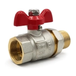Кран шаровый полнопроходной металлический со сгоном НВ 3/4" FWB65-M20-F20X