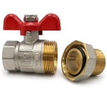 Кран шаровый полнопроходной металлический со сгоном НВ 1" FWB65-M25-F25X