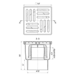 Трап для душа АНИ пласт вертикальный 150x150/110 (TA1210)