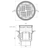 Трап для душа АНИ пласт вертикальный регулируемый 150x150/110 (TA1712)
