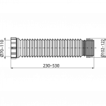 Гофра для унитаза Alcaplast (A97SN)