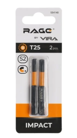 Бита торсионная Torx T25 S2x50 мм RAGE by VIRA (554148) 2 шт