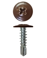 Саморез с прессшайбой DAXMER 4,2х16 со сверлом, RAL 8017 (1000 шт)