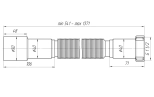 Гибкая труба 1 1/2"х40/50 удлиненная Ани Пласт K116