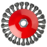 Щетка-крацовка дисковая косичка 100 мм HAMMER (02400-300100)