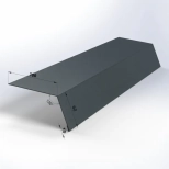 Карнизная планка 100х60х2000 мм (RAL 7024, серый)