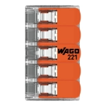 Клемма соединительная Wago 221-415 (5 отверстий) 2 шт