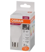 Светодиодная лампа OSRAM 7Вт Е27 4000К нейтральный белый свет