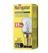 Лампа накаливания Navigator 15Вт 230В E14 300C для духовых печей