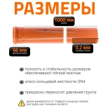 Труба для наружной канализации 110х1000 мм Ostendorf KGEM