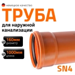 Труба для наружной канализации 160х1000 мм Ostendorf KGEM