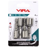 Набор бит для кровельных саморезов 4 шт VIRA (554400)