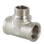 Тройник Valtec с переходом на нар. р. 3/4" вн.-нар.-вн.