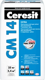 Клей для плитки эластичный Ceresit CM 14, 25 кг