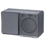 Розетка с выключателем 1-кл Systeme Electric ATN544070 IP54