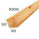 Брусок строганный ТЕХСУШКА 50х50х3000 мм (2-й сорт)