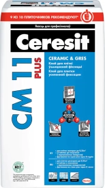Клей для плитки Ceresit CM 11 Plus, 25 кг