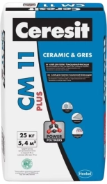 Клей для плитки Ceresit CM 11 Plus, 25 кг