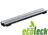 Лоток водоотводный 1000х153х56 с решеткой стальной Ecoteck