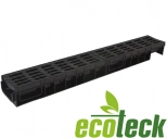 Лоток водоотводный 1000х153х85 с пластиковой решеткой Ecoteck