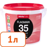 Краска Flagman 35 MAV кухня и ванная (белая, шелковисто-матовая) 1 л