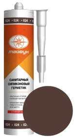 Герметик силиконовый Тайфун №024 (темно-коричневый) 280 мл