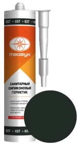Герметик силиконовый Тайфун №037 (графит) 280 мл