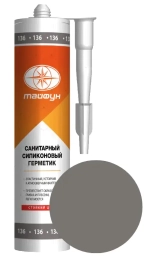 Герметик силиконовый Тайфун №136 (серебряный) 280 мл