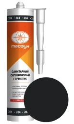 Герметик силиконовый Тайфун №204 (черный) 280 мл