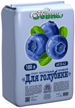 Грунт торфяной питательный Двина для голубики (pH 2,8 – 4,2) 100 л