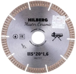 Круг алмазный отрезной 115 х 20 мм Hilberg Master Keramic (HM511)