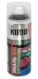 Эмаль аэрозольная для профнастила KUDO RAL 7024 (серый) 520 мл, KU-07024R