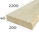Мебельный щит 40х200х2200 мм (сорт АВ)
