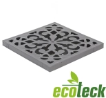 Решетка пластиковая к дождеприемнику 280х280х30 (металлик) Ecoteck