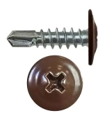 Саморез с прессшайбой DAXMER 4,2х16 со сверлом, RAL 8017 (1000 шт)