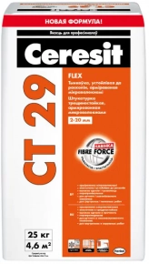Штукатурка цементная трещиностойкая Ceresit CT-29, 25 кг