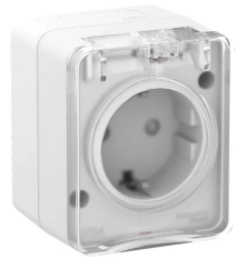 Розетка IP54 с/з и шторками Systeme Electric AtlasDesign ATN540145
