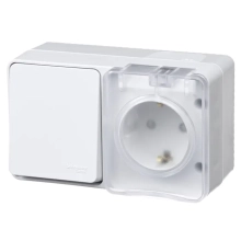 Розетка с выключателем 1-кл Systeme Electric ATN540170 IP54