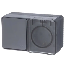 Розетка с выключателем 1-кл Systeme Electric ATN544070 IP54