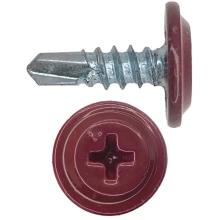 Саморез с прессшайбой DAXMER 4,2х13 со сверлом, RAL 3005 (200 шт)