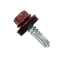 Саморез кровельный 5,5х19 мм DAXMER RAL 3005 (винно-красный), 250 шт