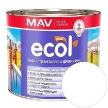 Эмаль Ecol ПФ-115 MAV (белая, матовая) 2,4 л
