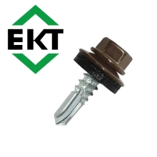 Саморез кровельный ЕКТ 5,5х19, RAL 8017 (50 шт), B009341