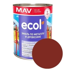 Эмаль Ecol ПФ-115 MAV (красно-коричневая) 1 л